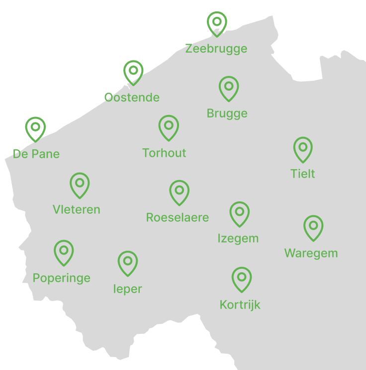 Beer bike hire locations in West Flanders